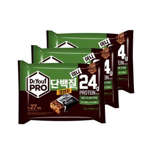 오리온 닥터유 프로 단백질바 크런치 미니(약27개입 총280g) x 3개