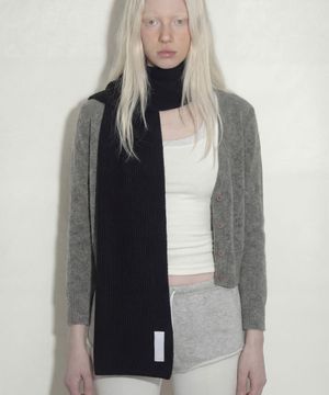 겨울 울 머플러 PLAIN MUFFLER / LAMBS WOOL / BK