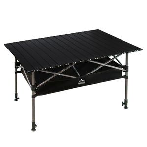 접이식 높이조절 캠핑테이블 (블랙)