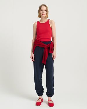 코튼 테리 조거 팬츠(FMPT1044F)_미드나잇 헤이즈