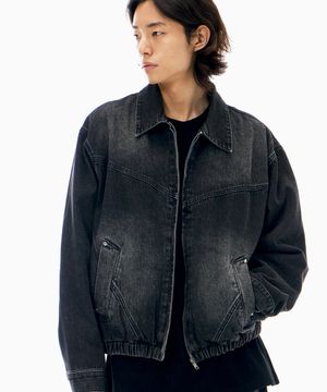 웨스턴라인 데님블루종 자켓 블랙