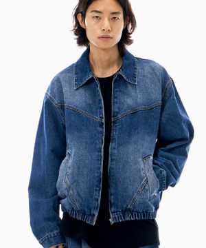 웨스턴라인 데님블루종 자켓 인디고블루