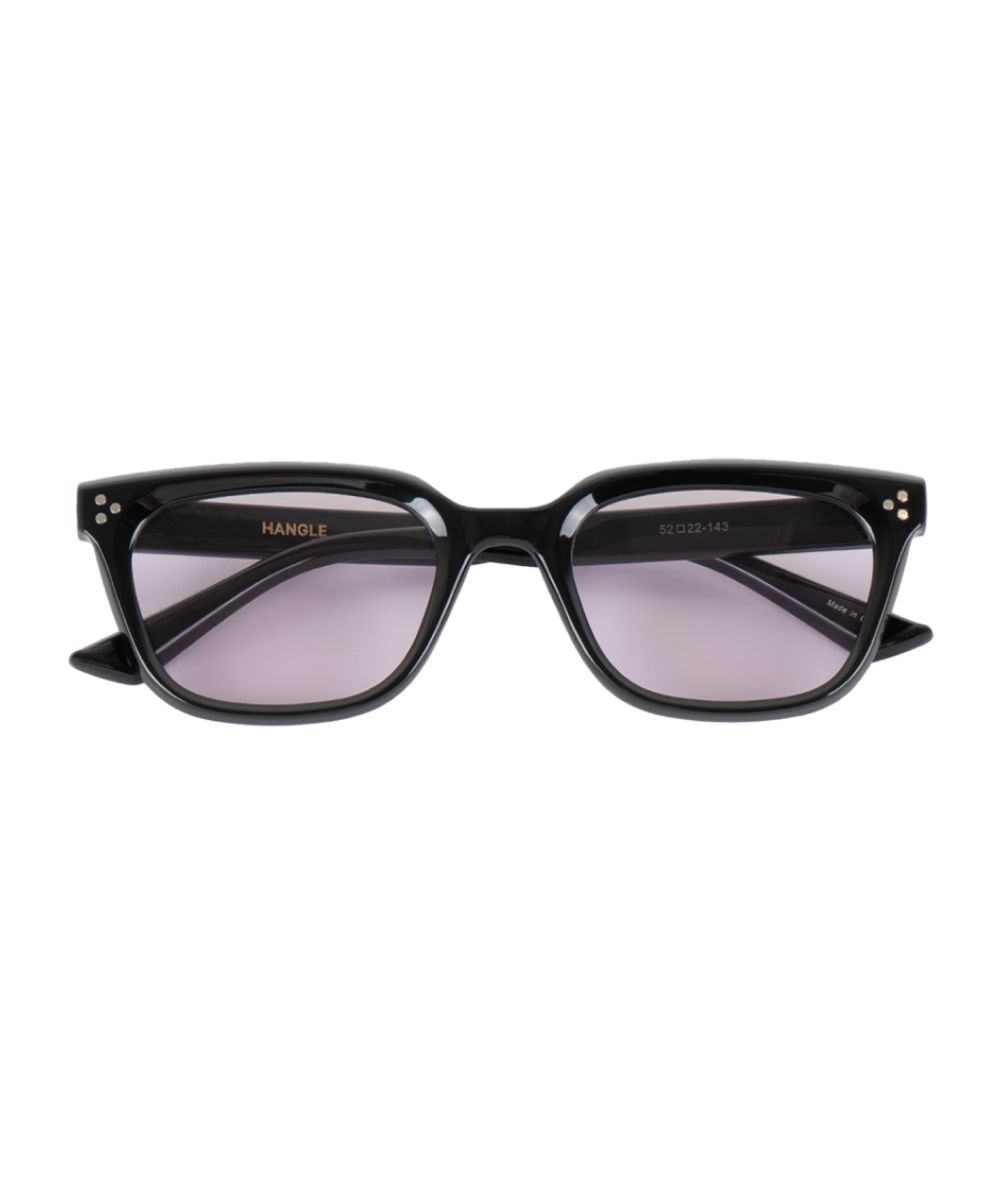 ★HANGLE EYEWEAR★ Square Essential Sunglasses Black Purple MUSINSA | HANGLE EYEWEAR Square Essential Sunglasses Black