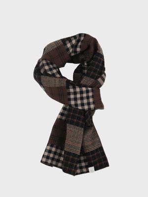 패치워크 머플러 (브라운)