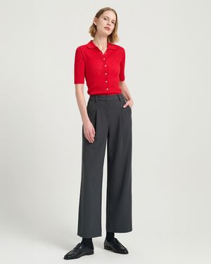 새틴 백 스트레치 와이드 팬츠(FMPT1024F)_더스티 그레이