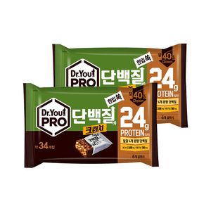 오리온 닥터유프로 단백질바 크런치 한입쏙(420g) x 2개