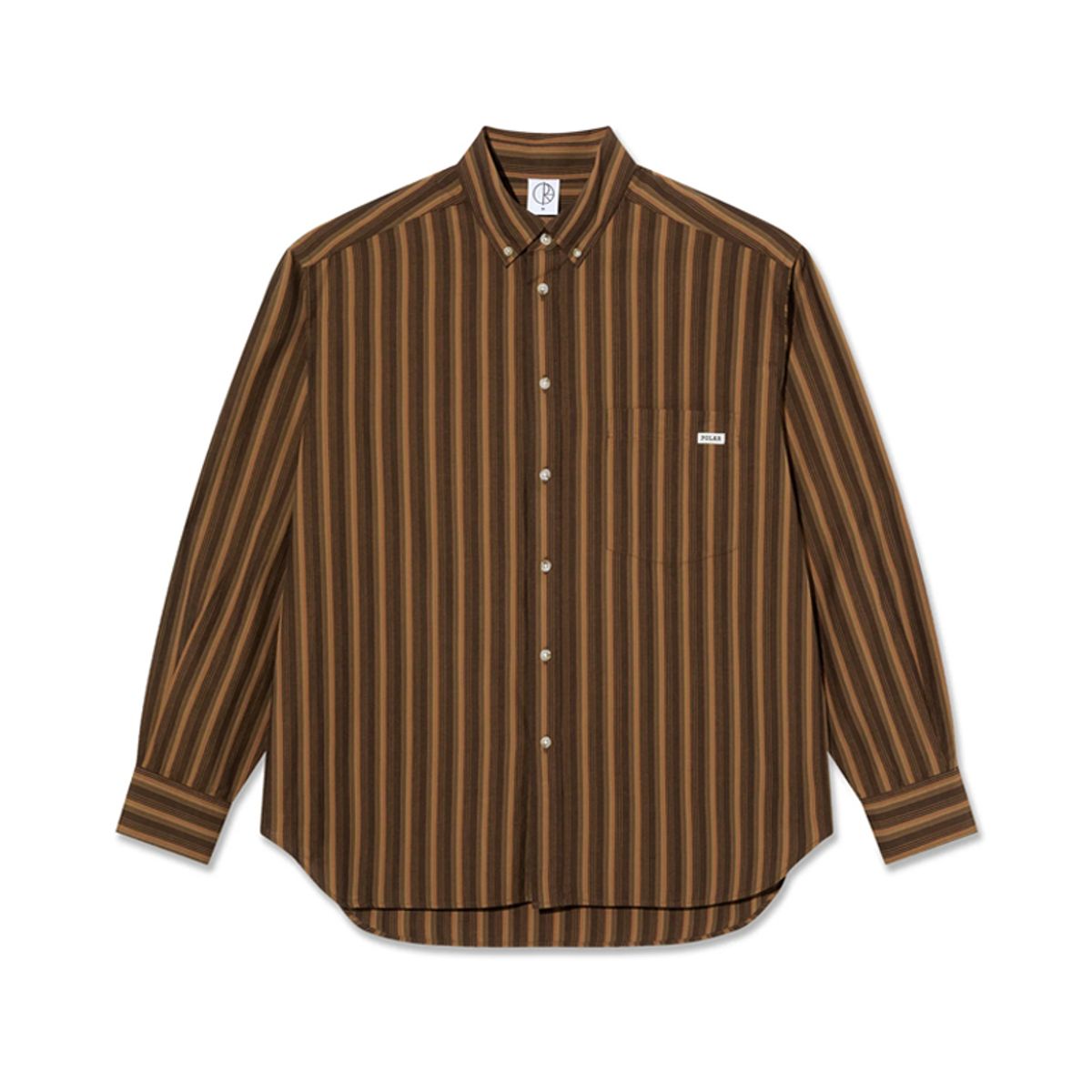 폴라(POLAR) Ben LS Shirt [Brown Stripes]