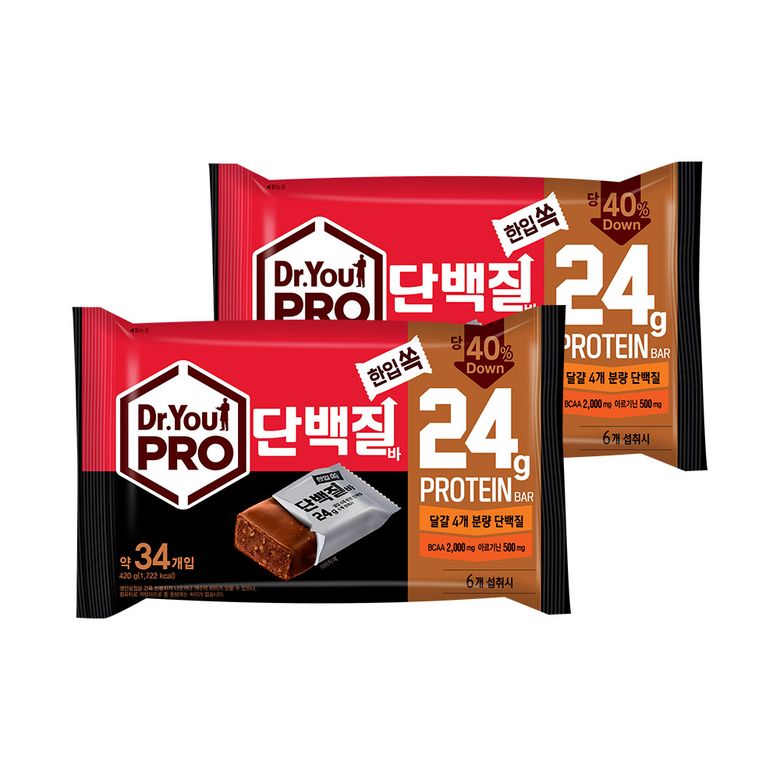 오리온 닥터유프로 단백질바 한입쏙(420g) x 2개