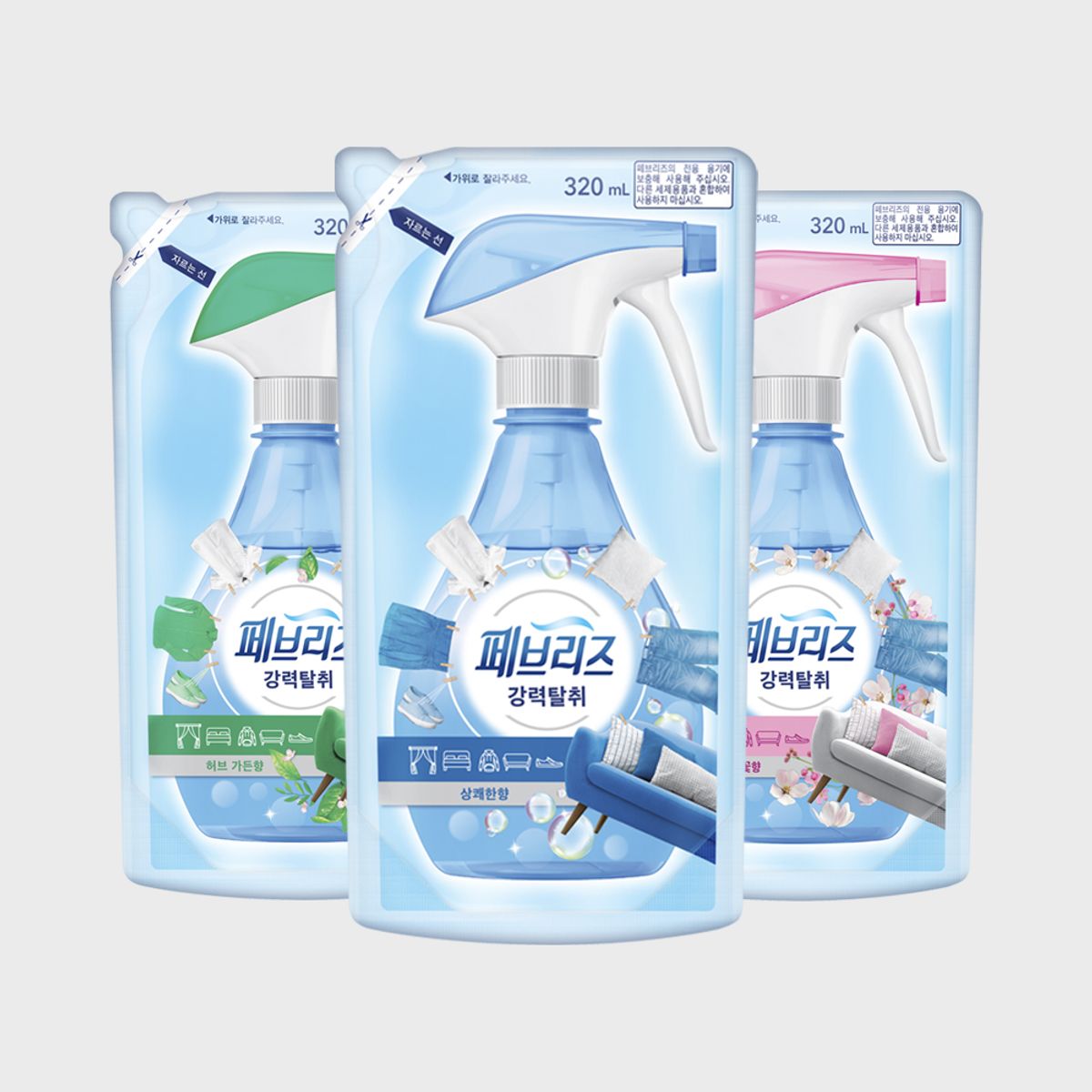 페브리즈(FEBREZE) 섬유탈취제 베이스향 320ml 3개