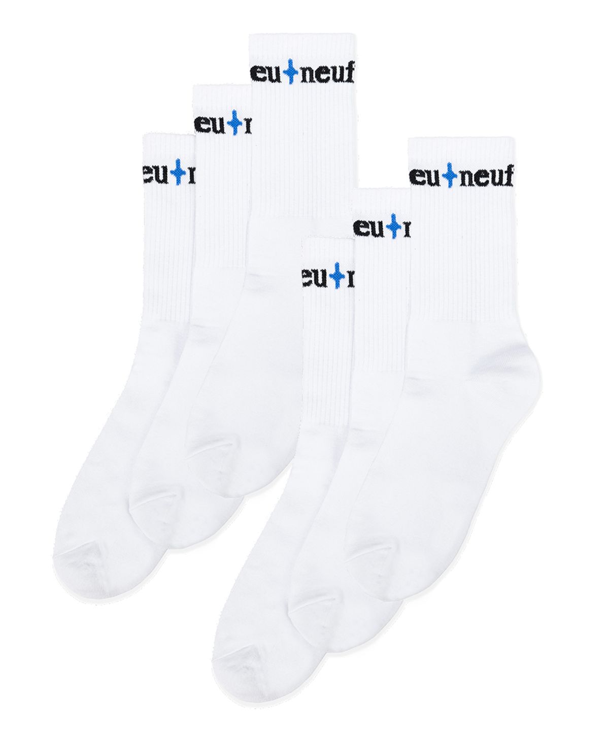 누프에블루(NEUFETBLEU) [6PACK] NEB blue shine socks (white)