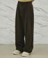 더블턱 와이드 슬랙스[딥브라운]