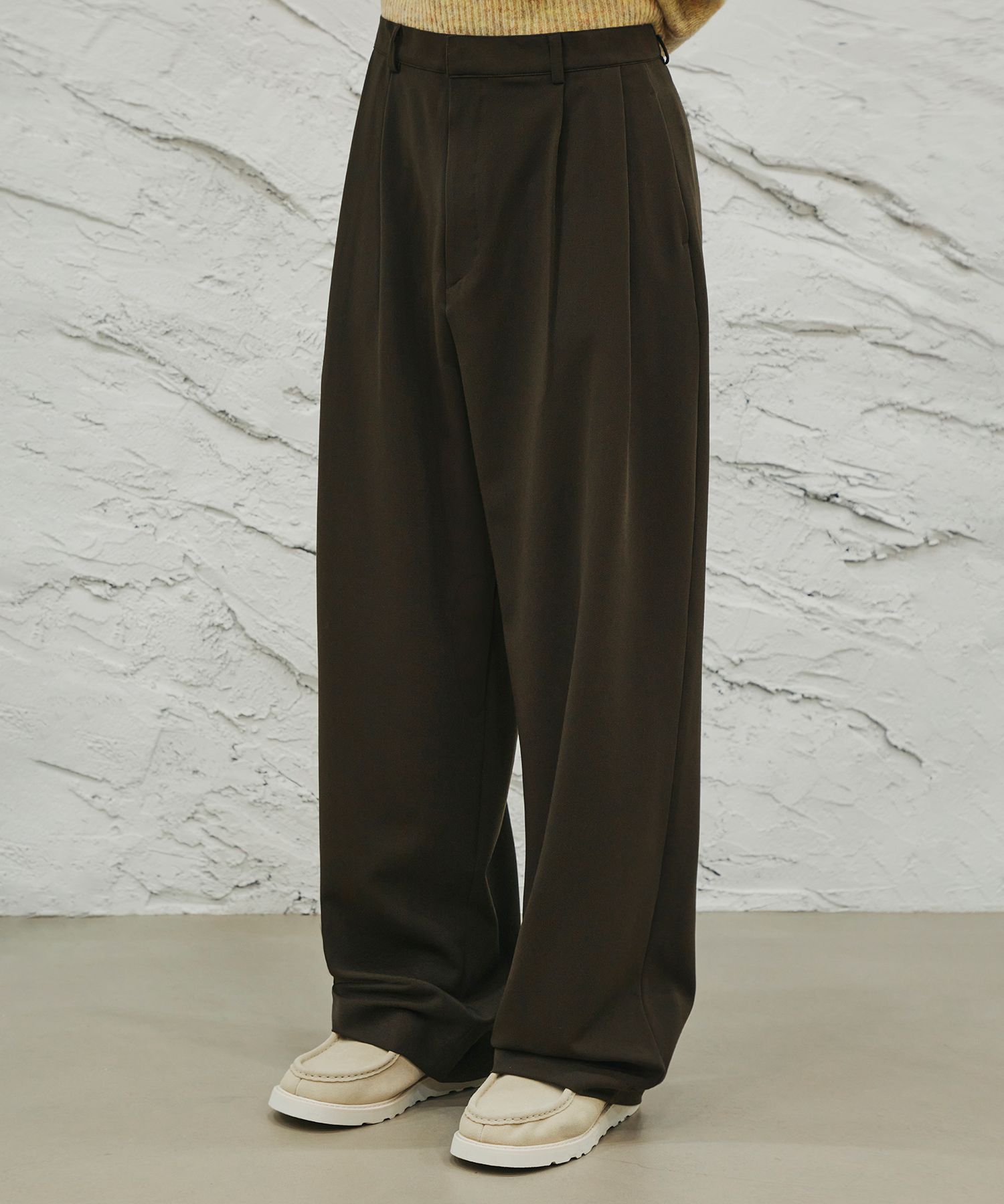 BAOVICTO グレースラックスcamphor wood MUSINSA Camphor wood スラックス super wide baggy polyester slacks
