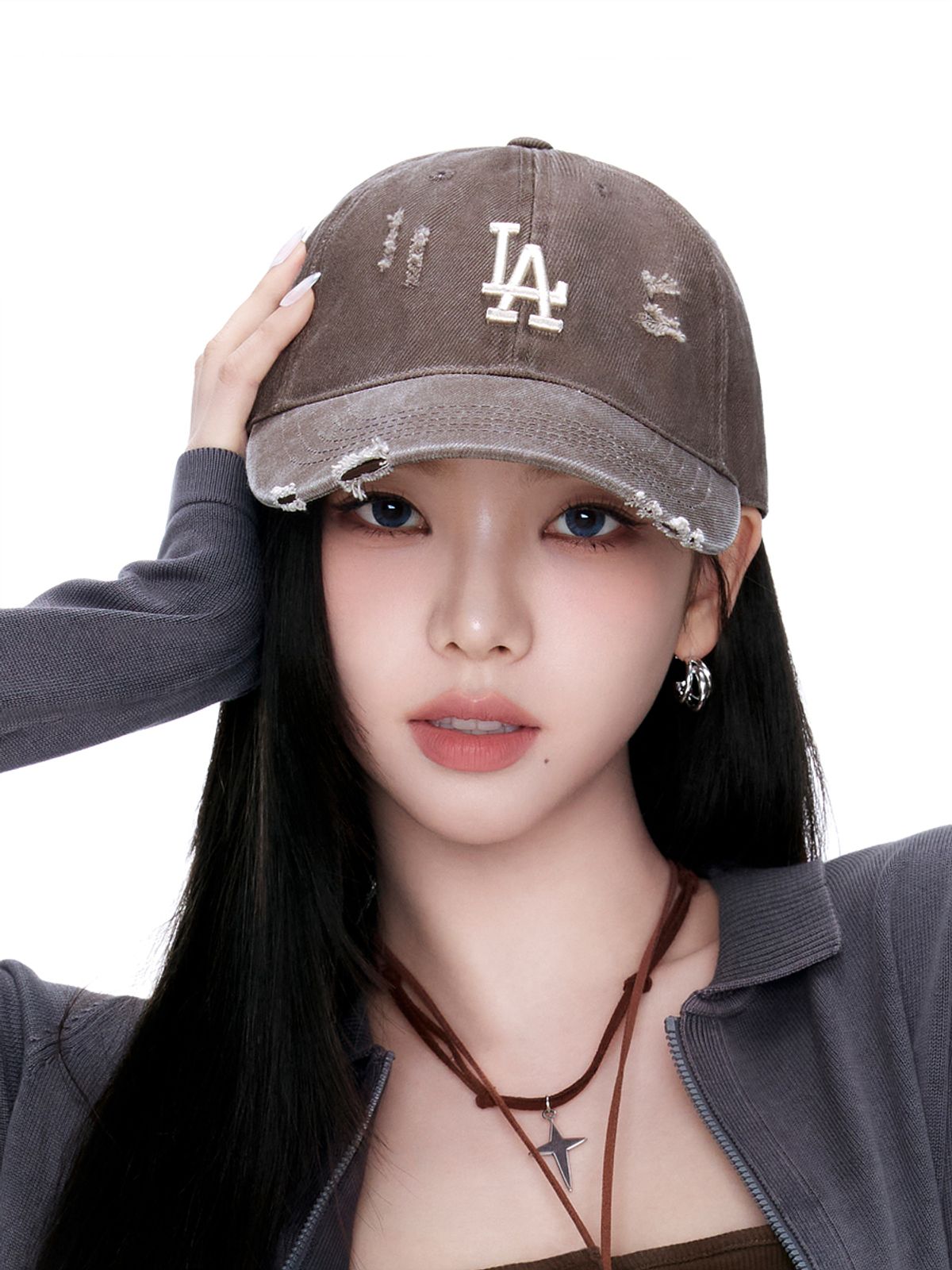 엠엘비(MLB) 데미지 워싱 언스트럭쳐 볼캡 LA (L.Brown)