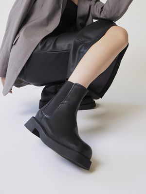 마쯔 여성 스퀘어 첼시 앵클부츠 4cm LCWA98M44V