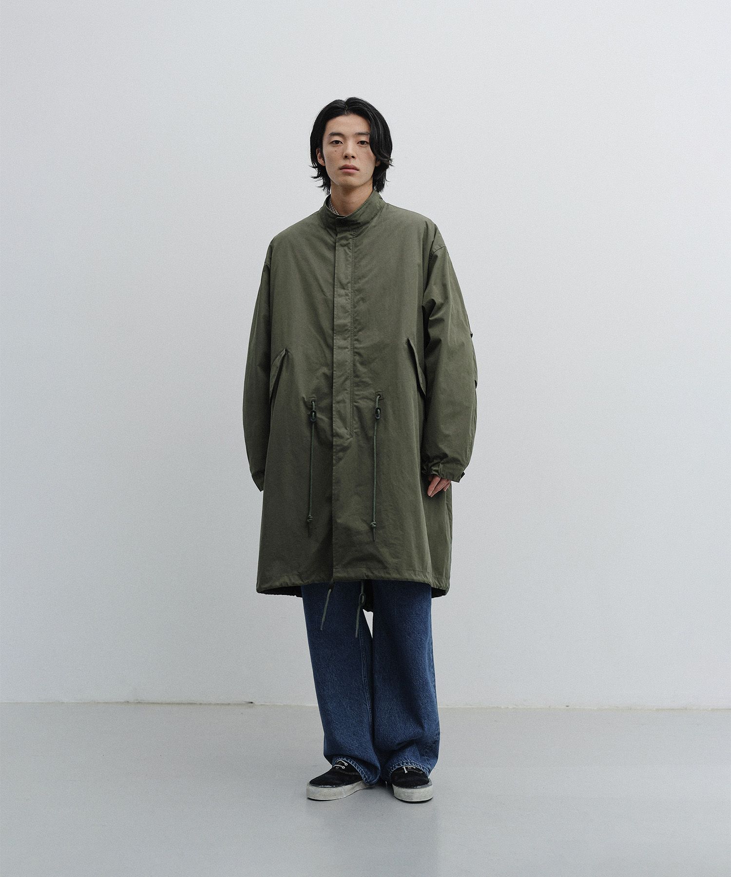 MUSINSA | ANOTHER OFFICE M-65 Insulation Fishtail Parka (Olive Green)