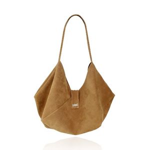 스웨이드 쌈지숄더백 카멜브라운