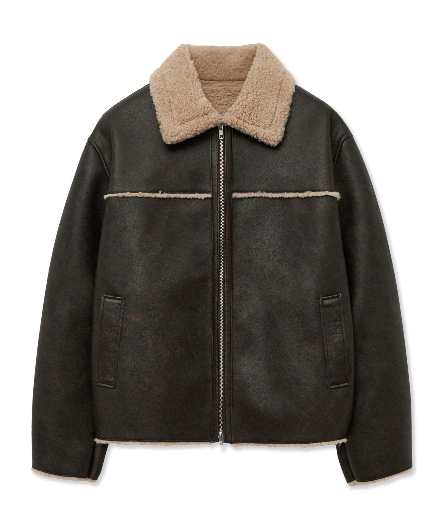 【SPERONE】24FW★ Suede Cut Off Mustang Jacket MUSINSA | SPERONE Suede Cut-Off Mustang Jacket (Brown)