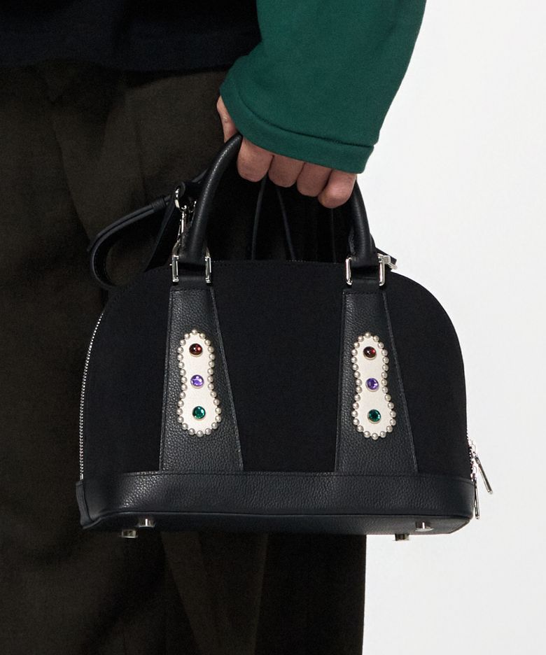 JEWELLERY SHOULDER CROSS MINI HAND BAG_BLACK