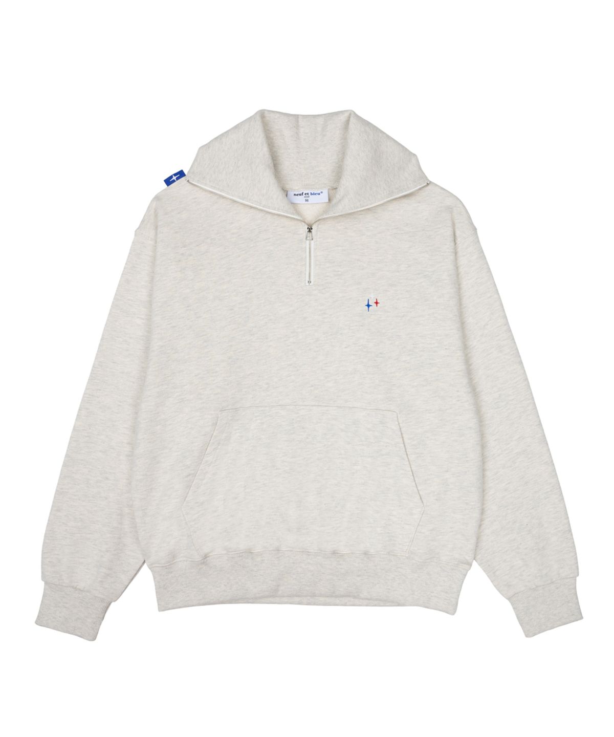 누프에블루(NEUFETBLEU) NEB paris long half zipup mtm (oatmeal)