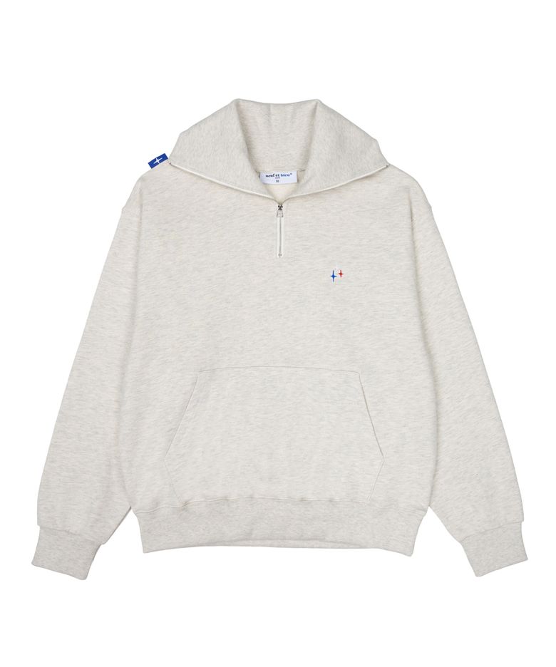 NEB paris long half zipup mtm (oatmeal)