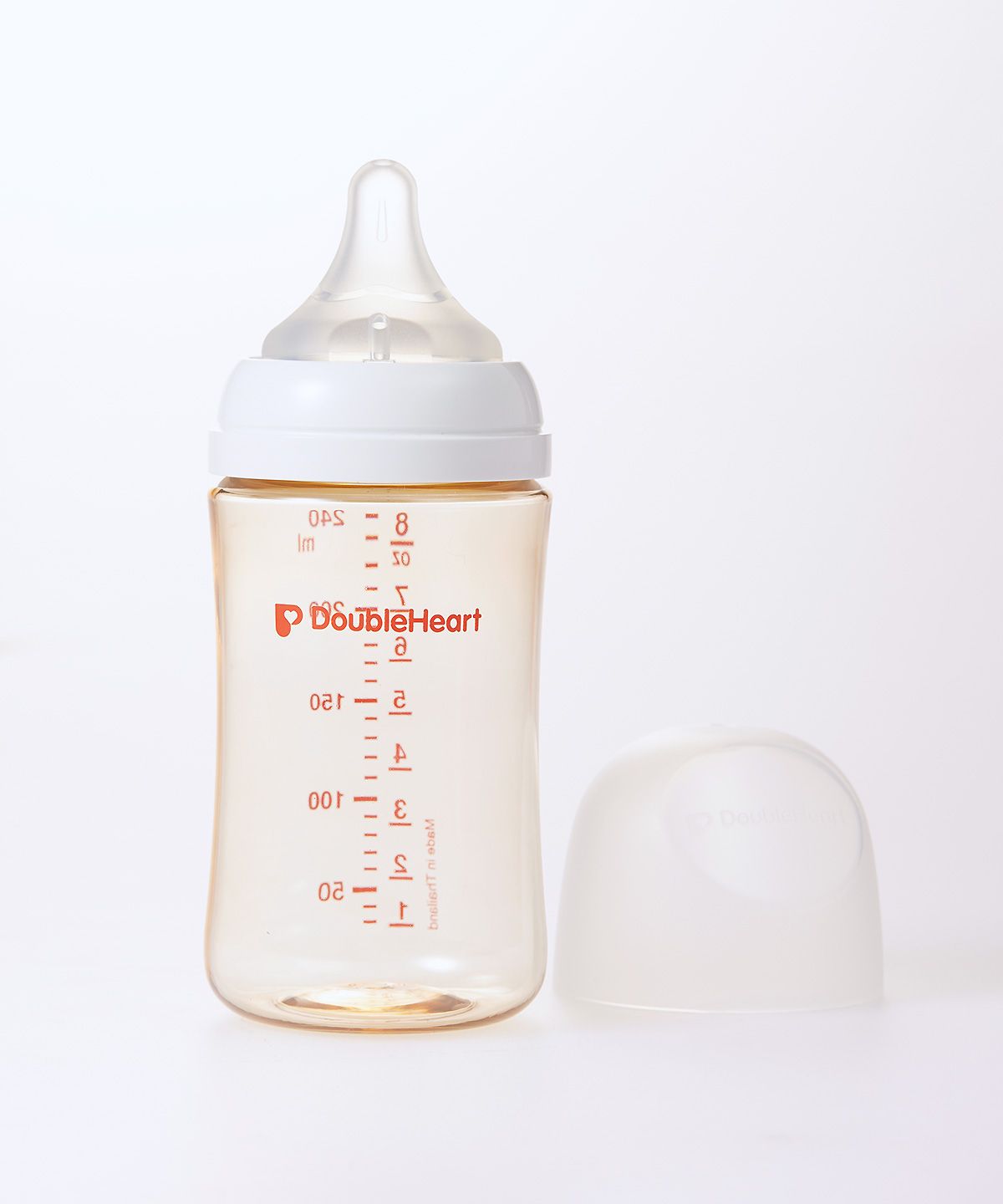 더블하트(DOUBLEHEART) 모유실감 3세대 PPSU 베이직 제뉴인화이트 240ml(젖꼭지L포함)
