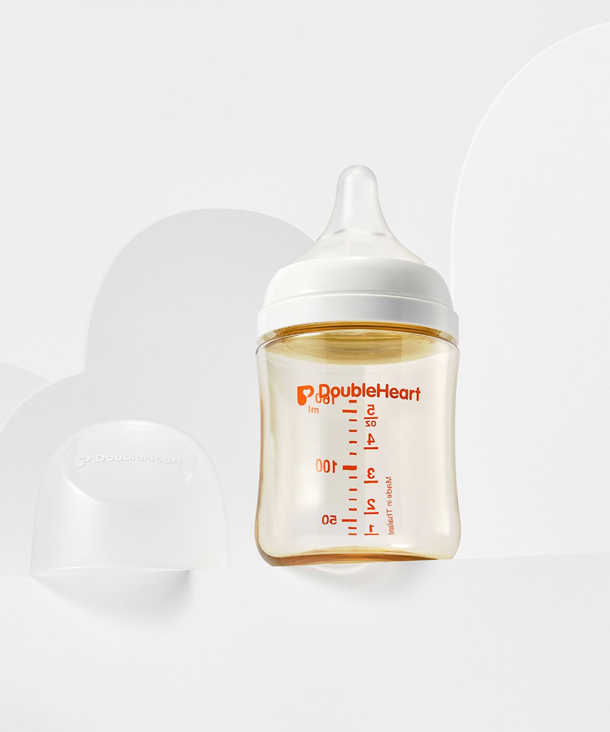 더블하트(DOUBLEHEART) 모유실감 3세대 PPSU 베이직 제뉴인화이트 160ml(젖꼭지S포함)
