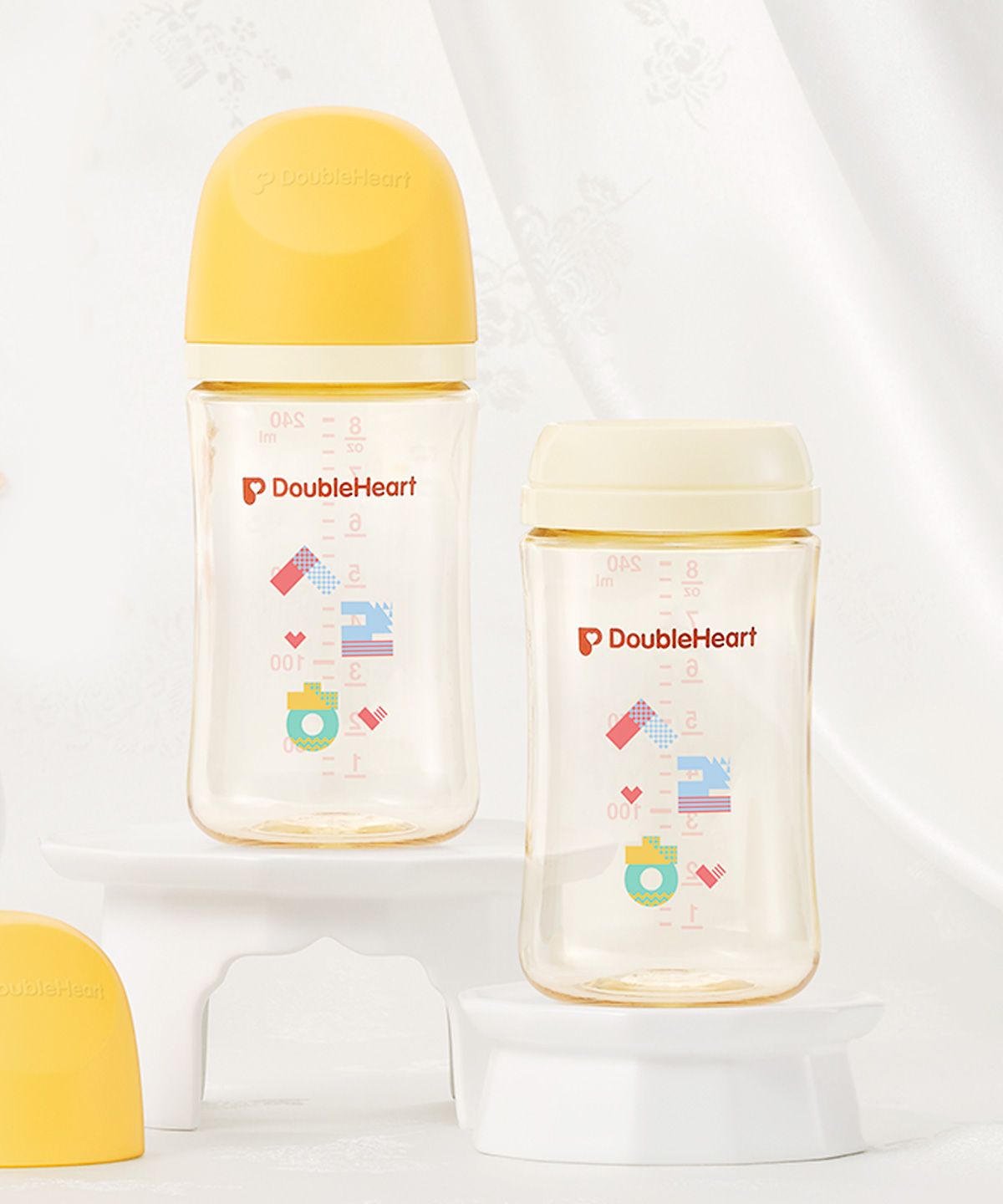 더블하트(DOUBLEHEART) 모유실감 3세대 헤리티지 한글 240ml 트윈팩(젖꼭지미포함)