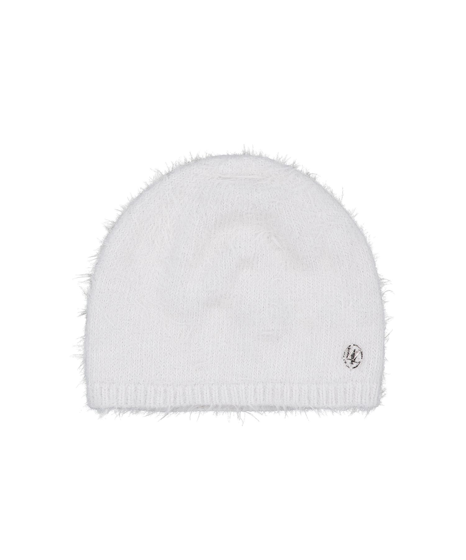 MUSINSA | WOOALONG Fuzzy beanie - WHITE
