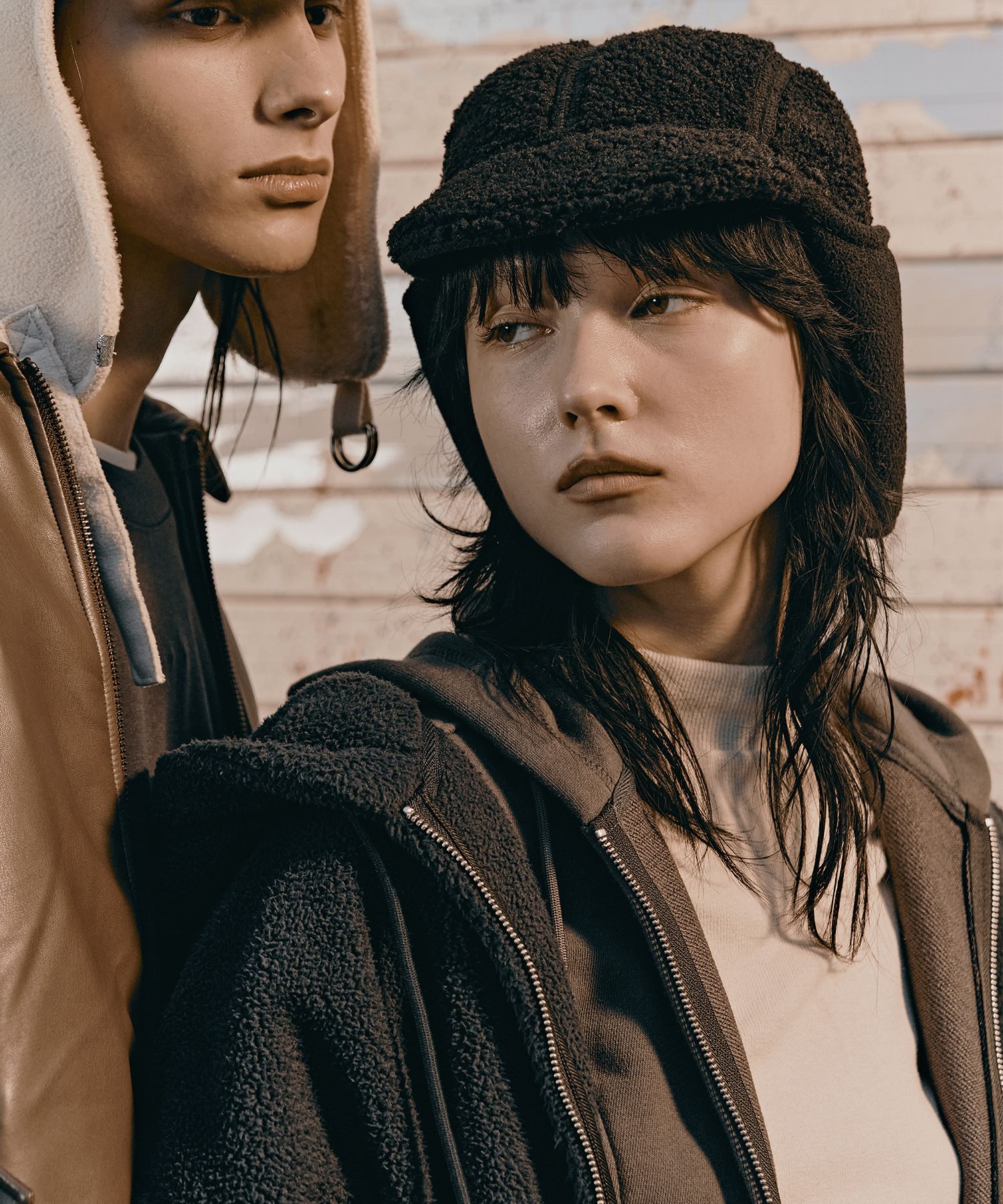 [WOOALONG]UNISEX★Fleece earmuff cap MUSINSA | WOOALONG Fleece earmuff cap - BLACK