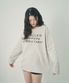 [UNISEX] 슬로건 오버사이즈 롱 슬리브 라이트 그레이