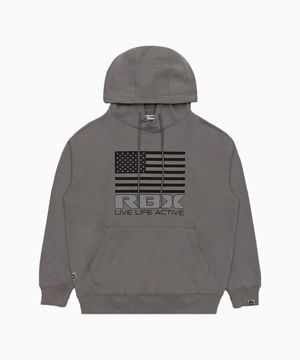 USA자수 후드 그레이