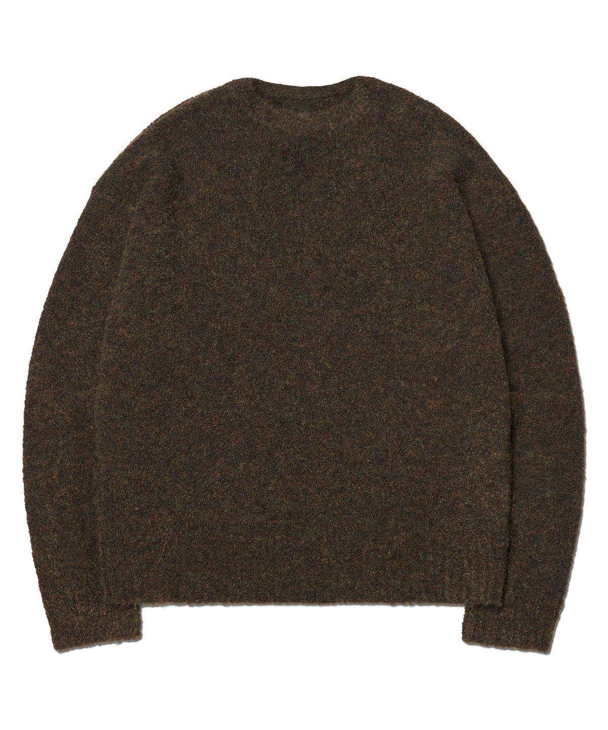 노매뉴얼(NOMANUAL) REVERSIBLE WOOL HAIRY KNIT - MOSS