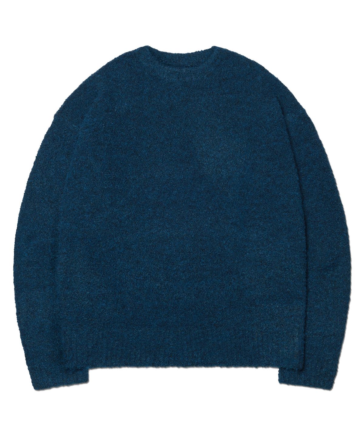 노매뉴얼(NOMANUAL) REVERSIBLE WOOL HAIRY KNIT - WHALE BLUE