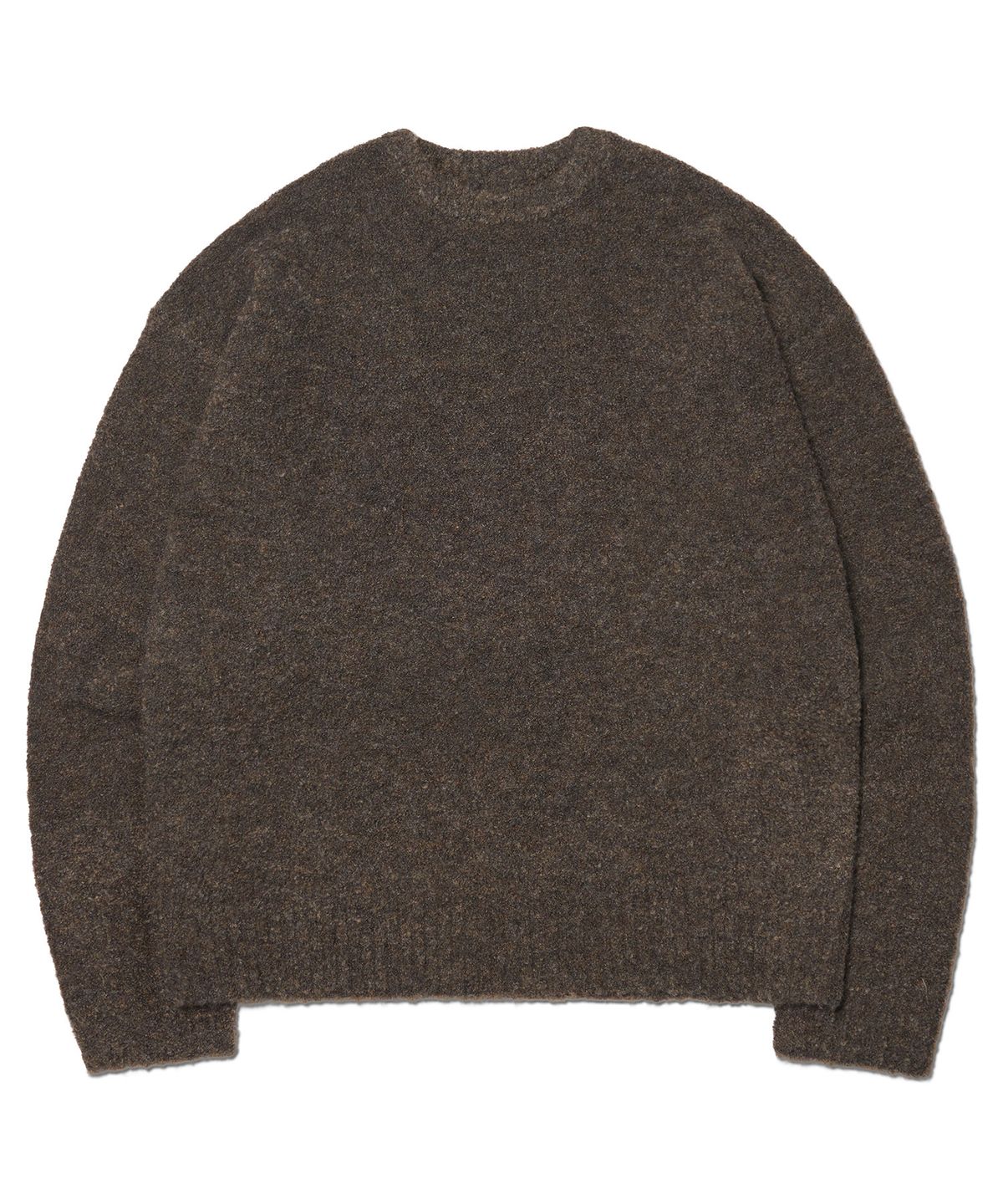 노매뉴얼(NOMANUAL) REVERSIBLE WOOL HAIRY KNIT - MUD