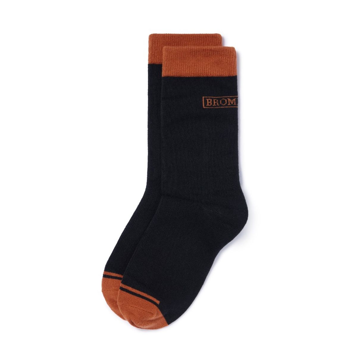 브롬톤 런던(BROMPTON LONDON) BROMPTON LOGO SOCKS - BLACK (P245ASO205)