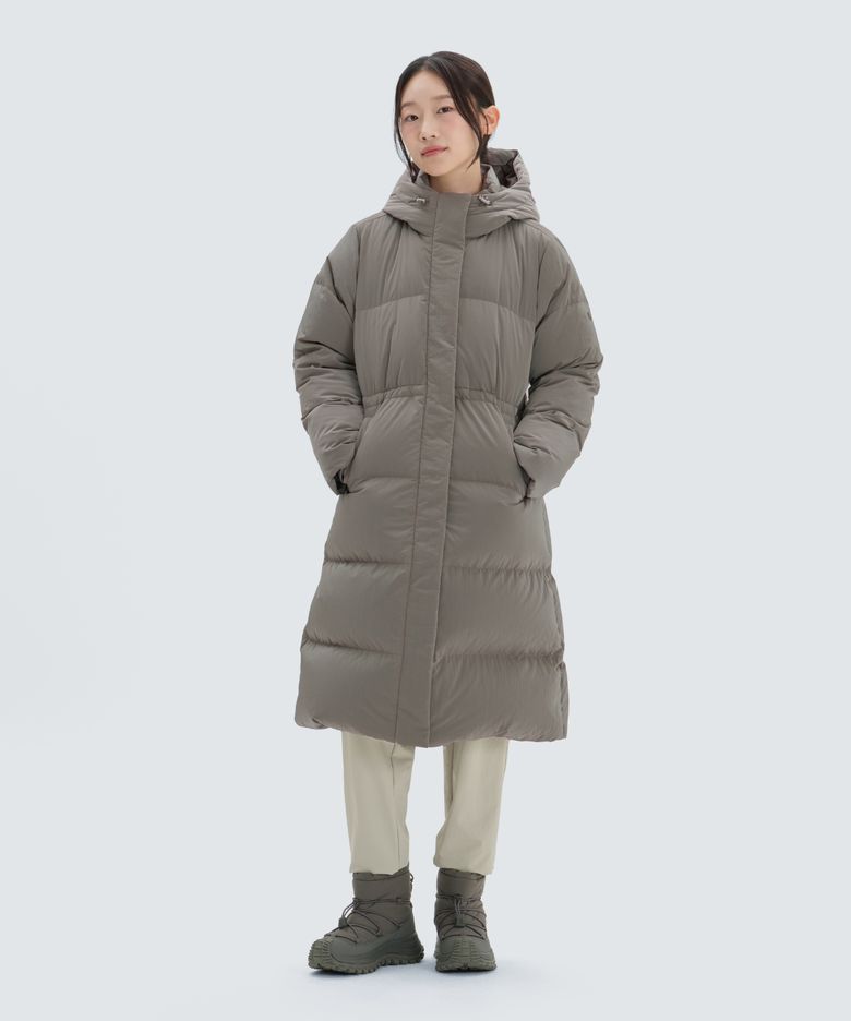 브라이트 여성 롱 다운 자켓 (S24WWFDJ73) Tan Gray