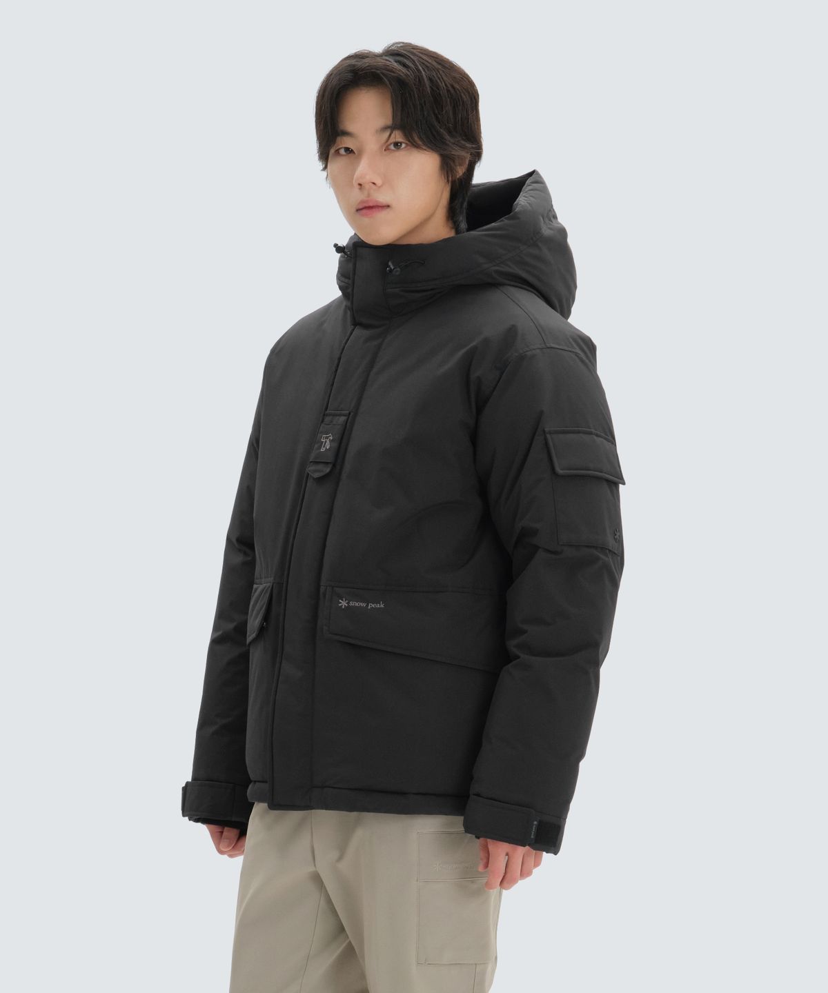 스노우피크 어패럴(SNOWPEAK APPAREL) 프리미엄 후드 헤비 구스 다운 자켓 (S24WMTDJ32) Black