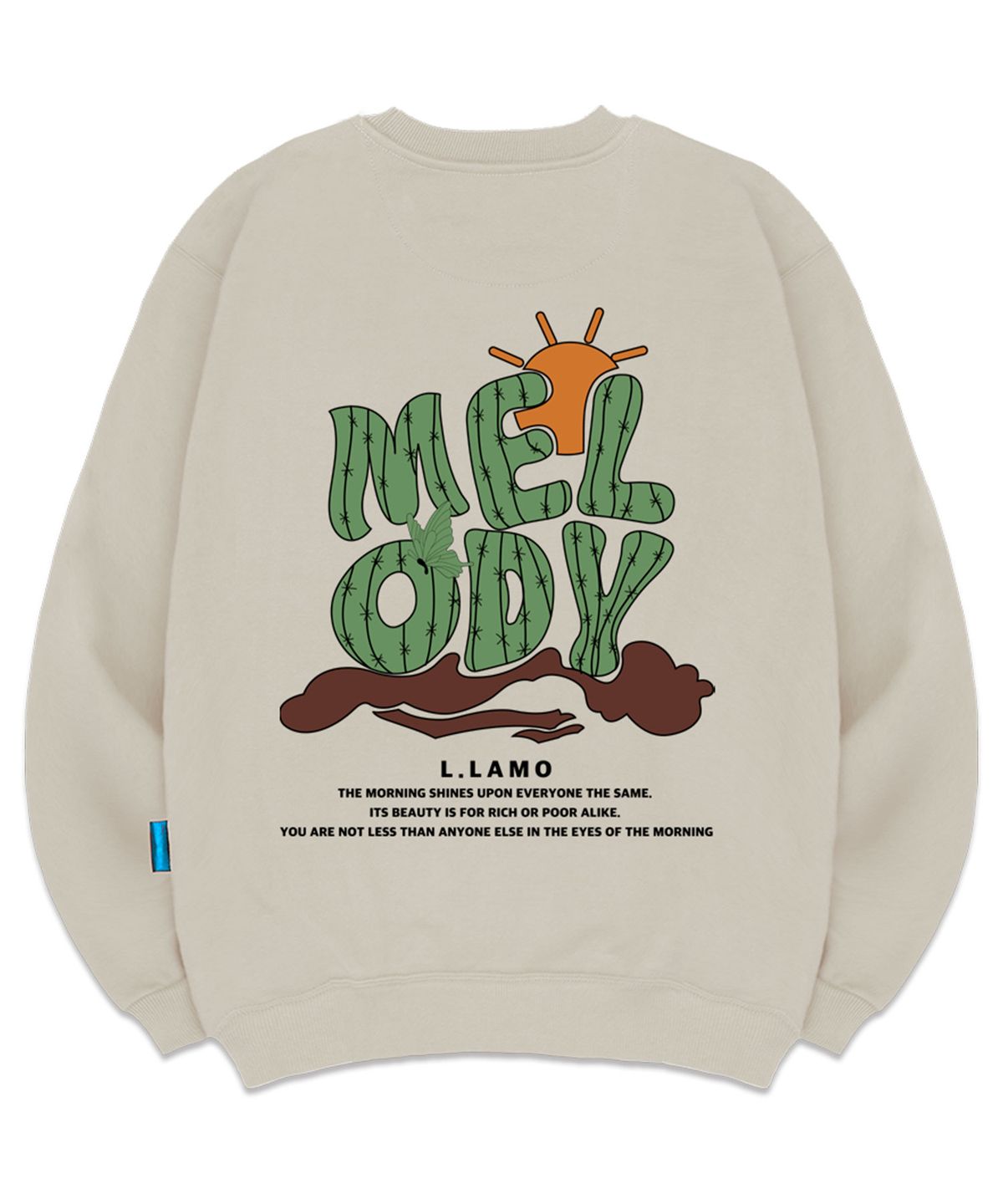 엘라모(LLAMO) 기모M 멜로디 맨투맨 남녀공용 빅사이즈 S~4XL
