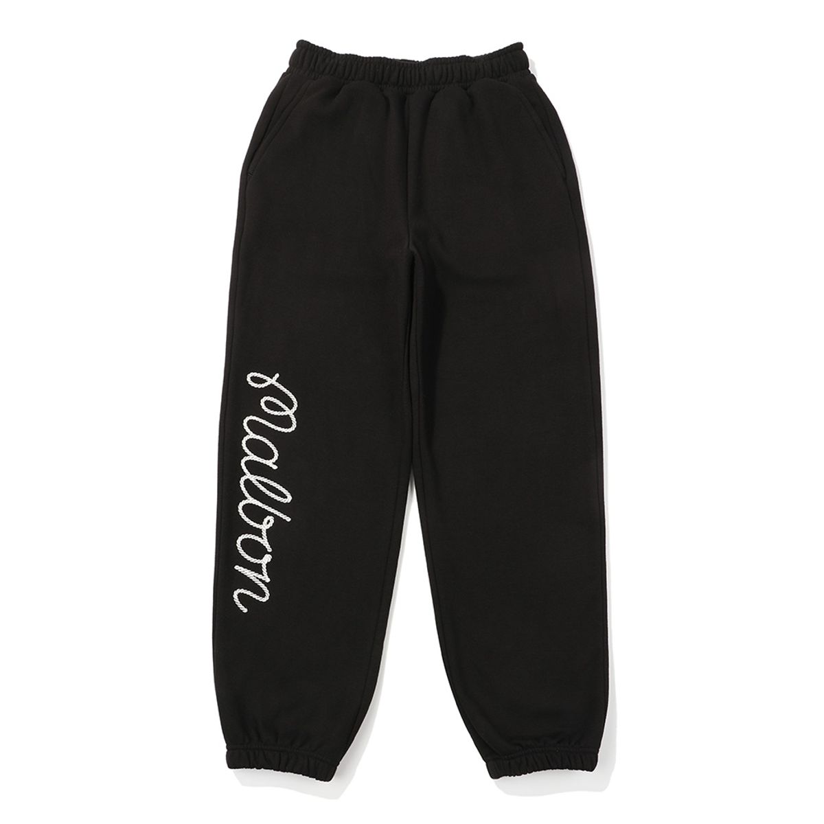 말본 골프(MALBON GOLF) 말본 로고 기모 조거팬츠 BLACK (WOMAN)