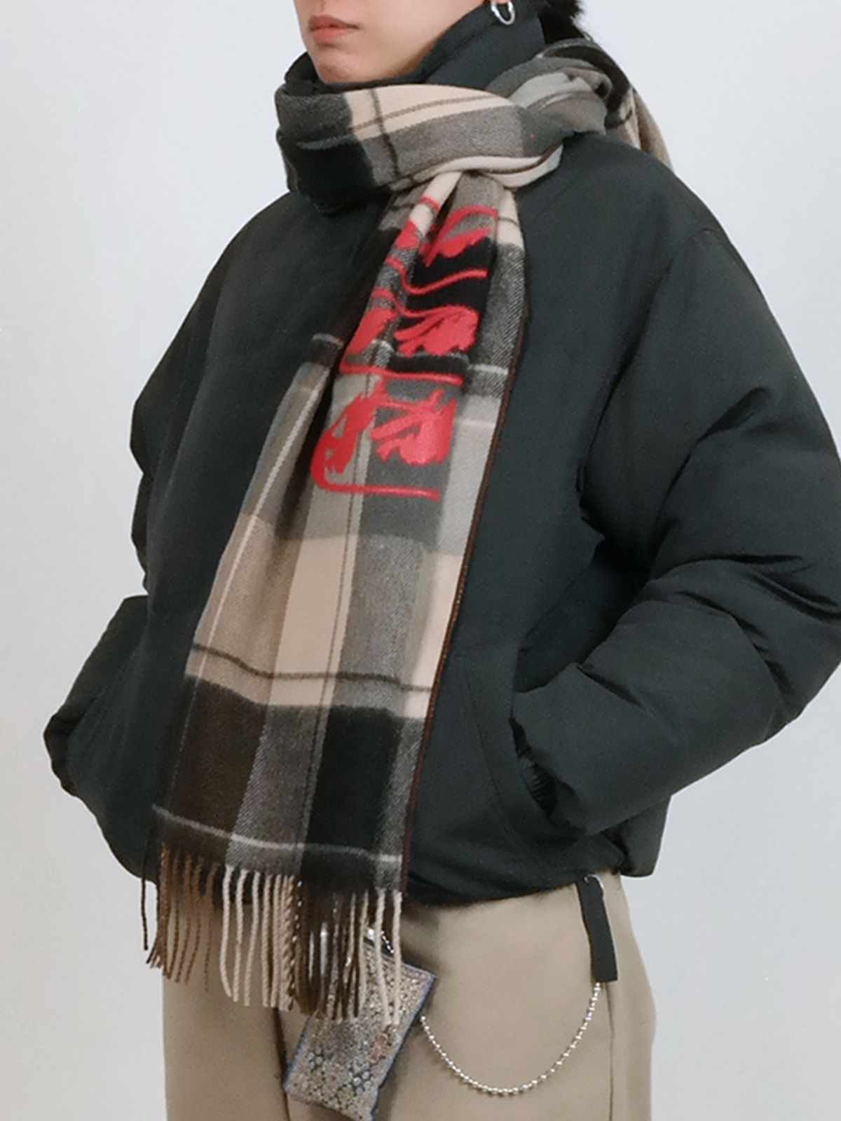 이네크(INNEQ) Eye muffler Check brown