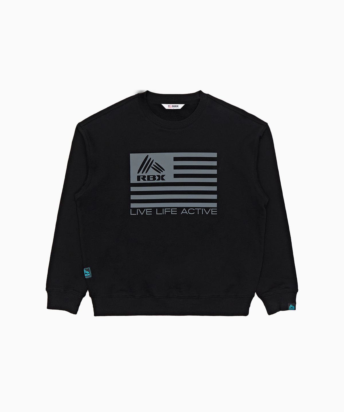 알비엑스(RBX) USA프린트 스웻셔츠 블랙