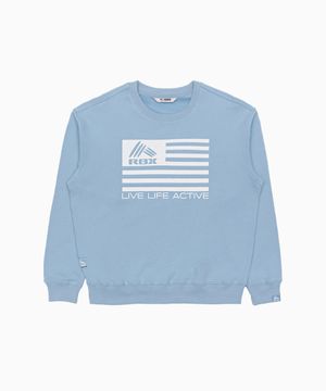 USA프린트 스웻셔츠 블루