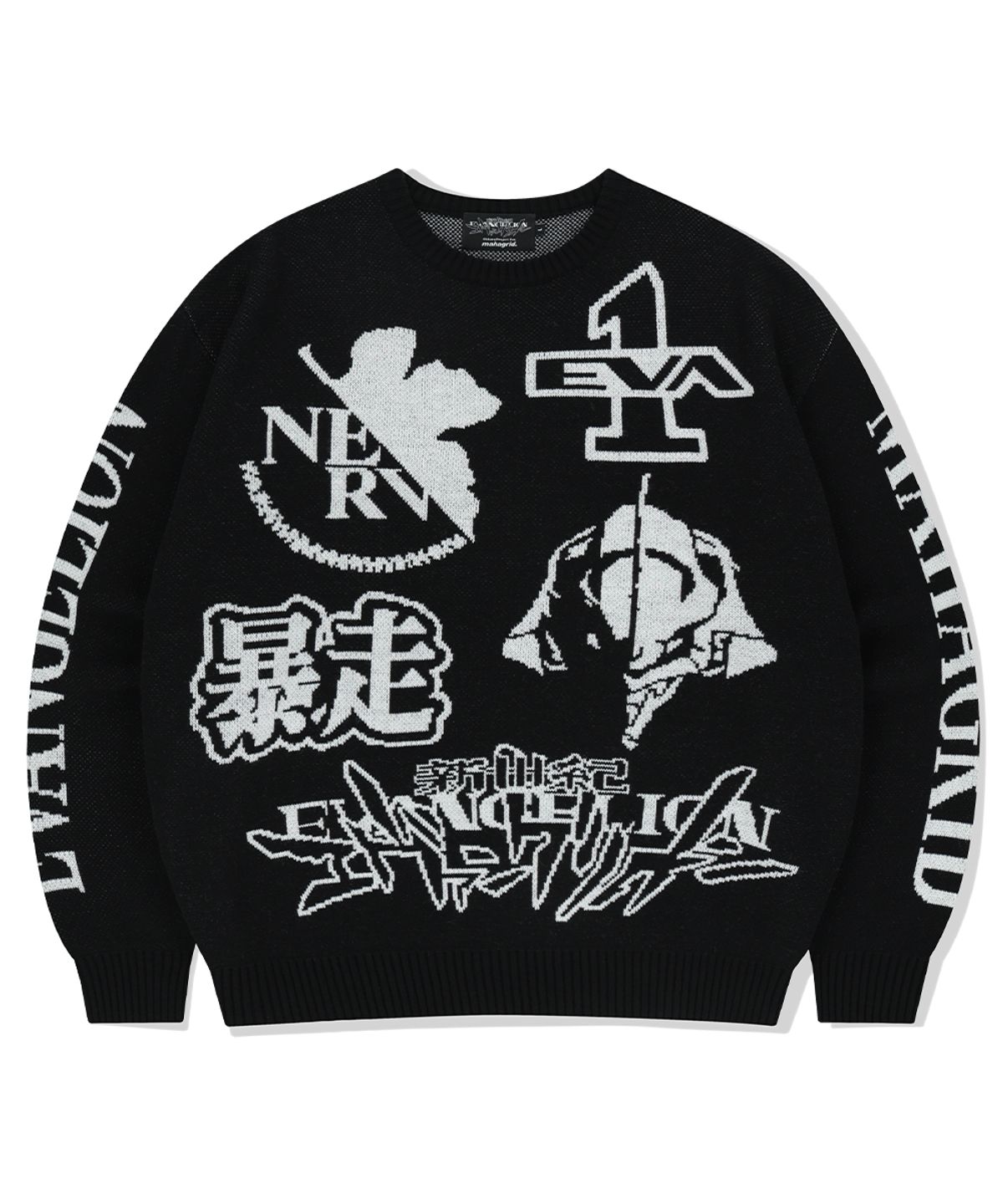 마하그리드(MAHAGRID) TEST TYPE KNIT SWEATER BLACK(MG2EFMK607B)