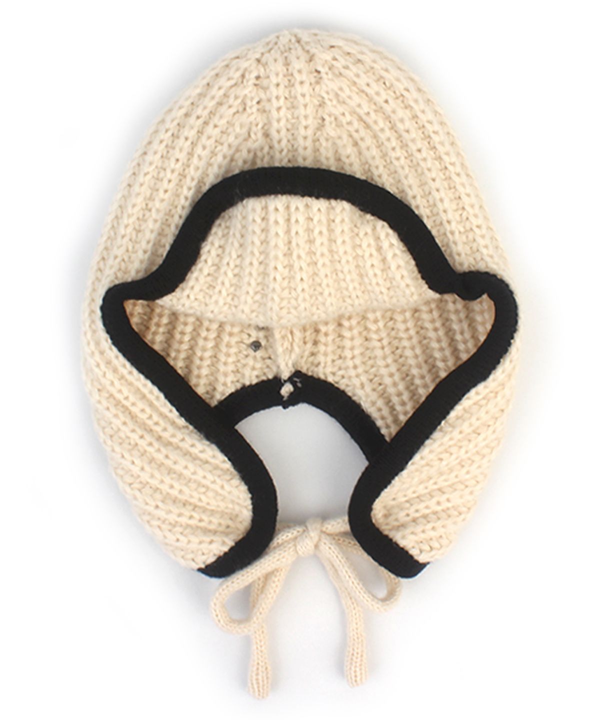 유니버셜 케미스트리(UNIVERSAL CHEMISTRY) Edge Knit Ivory Aviator Hat 니트모자