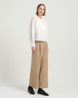 새틴 백 스트레치 와이드 팬츠(FMPT1024F)_샌드 헤이즈