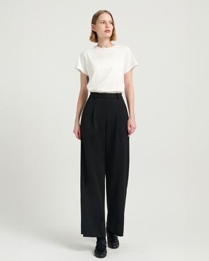 새틴 백 스트레치 와이드 팬츠(FMPT1024F)_블랙