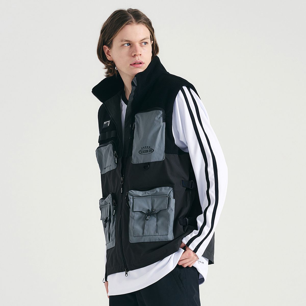 롬프(ROMP) TV FLEECE VEST (BLACK)