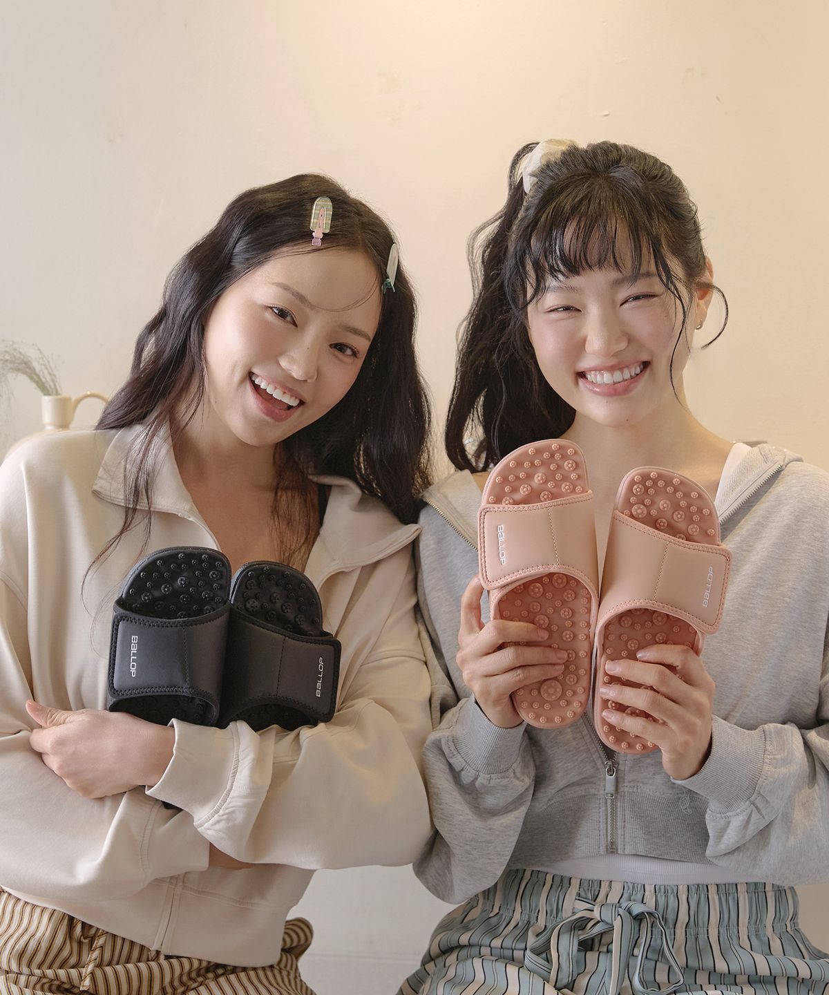 밸롭(BALLOP) 여성 칼로링 다이어트 지압슬리퍼