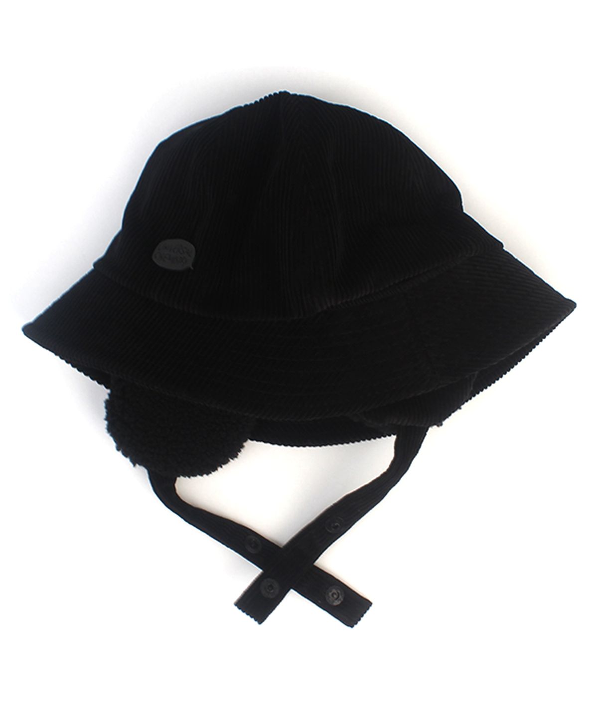 유니버셜 케미스트리(UNIVERSAL CHEMISTRY) Corduroy Black Earflap Bucket Hat 귀달이모자