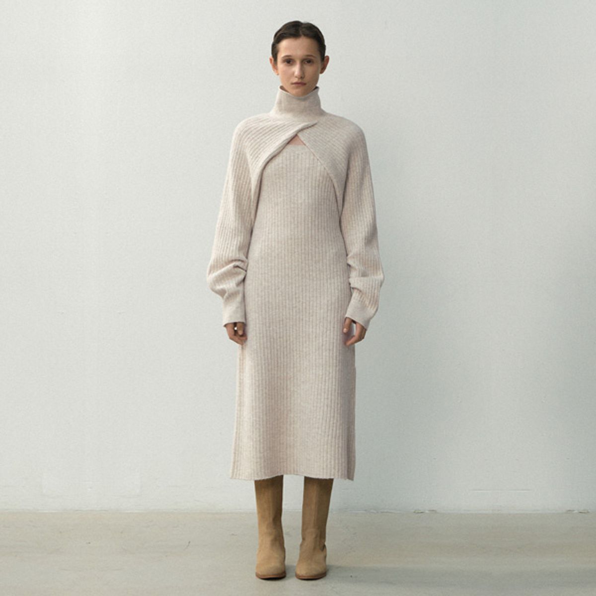 아틀리에 나인(ATELIER NAIN) WOOL KNIT DRESS&BOLERO SET S(OP-6236)